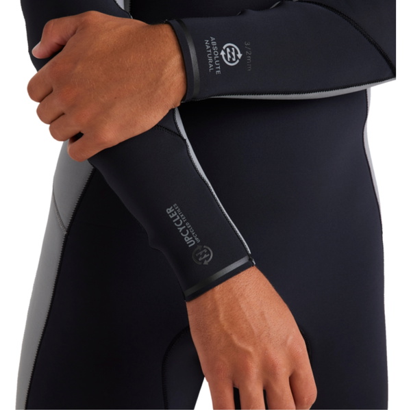 2026 Billabong Heren Absolute Natural 3/2mm Borst Ritssluiting Wetsuit 24AW191506 - Alloy